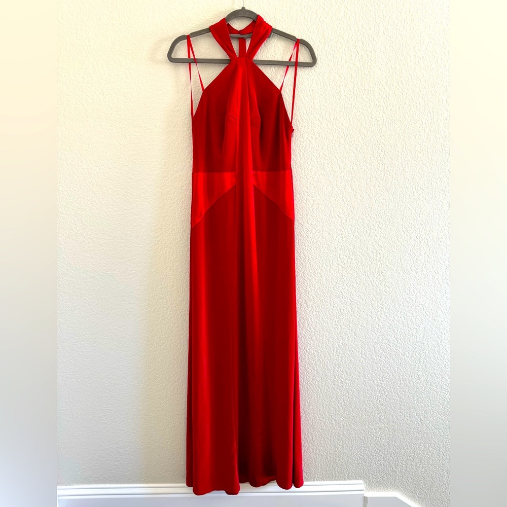 Jill Stuart red maxi backless formal dress, size 6